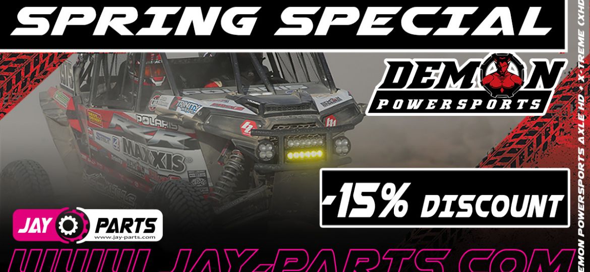 15% Special Spring Discount for Demon Powersports Axles at Jay Parts