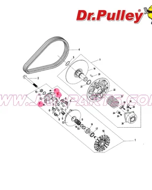 Dr. Pulley Nylon Slider (0JYA-051004-10000) CFMoto 625 – 1000