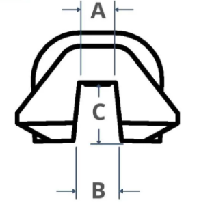 Dr. Pulley Nylon Slider CFMoto CForce/UForce/ZForce 500/600/800 - SP3019-S - Abmessungen