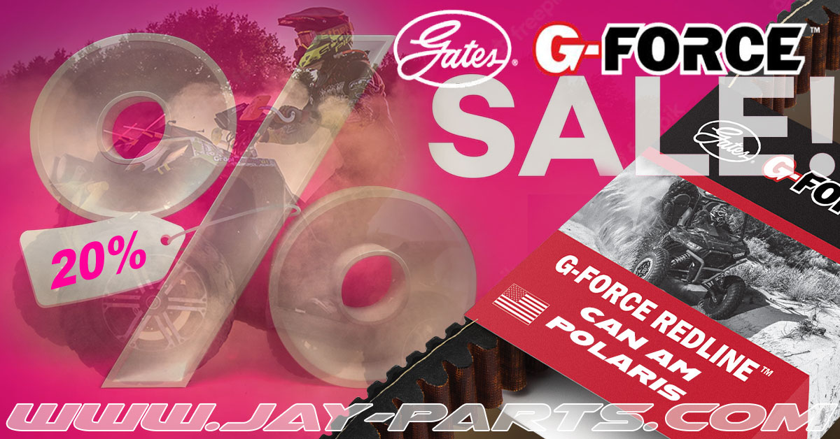 SALE 20% Rabatt auf GATES G-Force RedLine für Can Am & Polaris ab 2 Stück - www.jay-parts.com