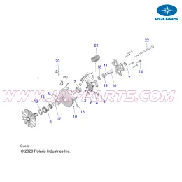Polaris Primary Clutch - OEM 1327154 EBS