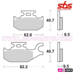 Sinter Brake Pad SBS 754RS - Left - Can Am Outlander & Renegade