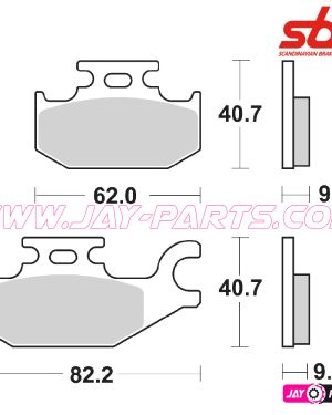 Brake Pad SBS 754RSI Can Am & Yamaha (various models)