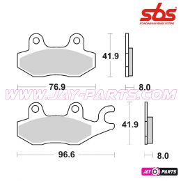SBS 638PSI - Hi-Tech Brake Pad / CFMoto / Kawasaki / Suzuki / Yamaha models