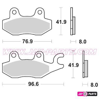 Bremsbelag SBS 638SI / CFMoto / Kawasaki / Suzuki / Yamaha