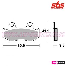 SBS 709RSI - Bremsbelag für Yamaha YFZ 450R