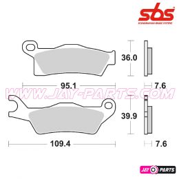 SBS 911RSI - Brake Pad SBS 910RSI for Can Am Outlander & Can Am Renegade - Right Side