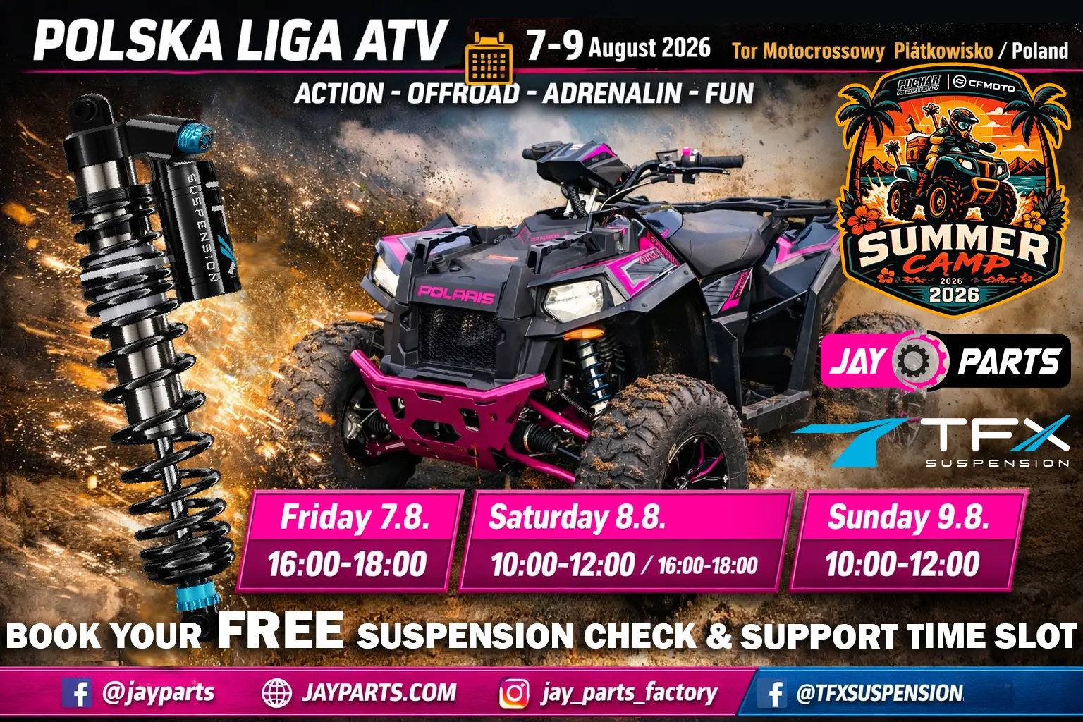 post4 JAY PARTS & TFX Suspension Check & Support at POLSCA LIGA ATV SUMMER CAMP 2026